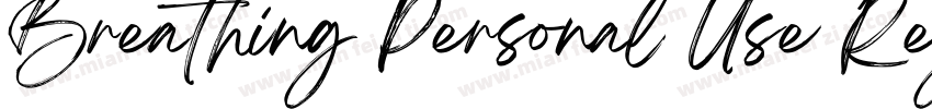 Breathing Personal Use Regular字体转换